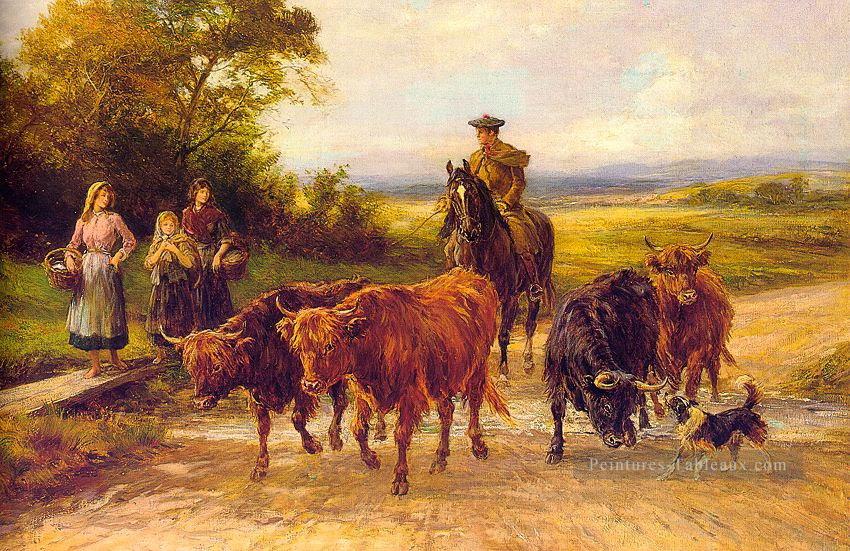 le beau Drover Heywood Hardy équitation Peintures à l'huile